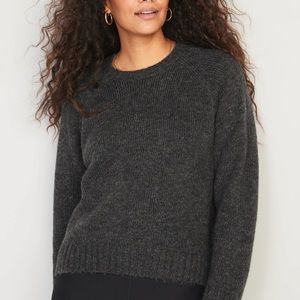 NWT OLD NAVY Heathered Cozy Shaker-Stitch Pullover Sweater Color: B65